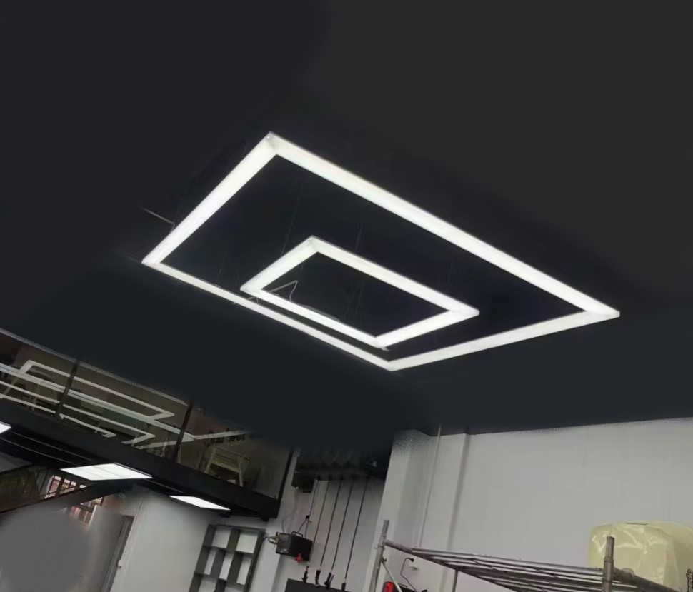 Led ceiling light double square 1,2M 0,5M 88W 6500K detailing