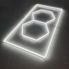 LED-Lampe 2 Sechsecke + Rechteck Wabendecke 2,4M x 1,2M 170W Weiß 6500K Detailing Garage Barber Gym – Bild 2