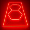 LED-Lampe 2 Sechsecke + Rechteck Wabendecke 2,4M x 1,2M 170W Rot Detailing Garage Barber Gym