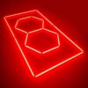 LED-Lampe 2 Sechsecke + Rechteck Wabendecke 2,4M x 1,2M 170W Rot Detailing Garage Barber Gym – Bild 3