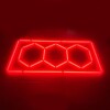 Lampada 3 esagoni + rettangolo a nido d'ape soffitto 3M x 1,2M 240W Rosso Detailing Garage Barber Gym - immagine 3