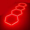 LED Lamp 4 Hexagon Honeycomb Ceiling 3.2M x 1M 130W Red Detailing Garage Barber Gym - Image 2