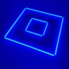 Lampada a soffitto a led doppio quadrato 1,2M + 0,5M 88W Blu dettaglio garage barbiere palestra - immagine 2