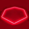 Lampada LED 1 esagono gigante a nido d'ape diametro soffitto 2,3M 100W Rosso Detailing Garage Barber Gym