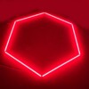 Lampada LED 1 esagono gigante a nido d'ape diametro soffitto 2,3M 100W Rosso Detailing Garage Barber Gym - immagine 3