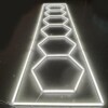 LED light 6 hexagons + rectangle honeycomb ceiling 5.3M x 1M 360W White 6500K Detailing Garage Barber Gym - Image 2