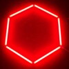 Lampada LED 1 esagono soffitto a nido d'ape diametro 1M 36W Rosso Detailing Garage Barber Gym