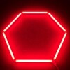 Lampada LED 1 esagono soffitto a nido d'ape diametro 1M 36W Rosso Detailing Garage Barber Gym - immagine 2