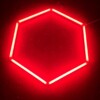 Lampada LED 1 esagono soffitto a nido d'ape diametro 1M 36W Rosso Detailing Garage Barber Gym - immagine 4