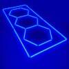 Lampe 3 hexagones + rectangle plafond nid d'abeilles 3M x 1.2M 240W Bleu Detailing Garage Barber Gym – Image 3