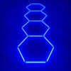 Luce LED 4 esagonale a nido d'ape soffitto 3,2M x 1M 130W Blu Detailing Garage Barber Gym - immagine 4