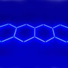 Luce LED 4 esagonale a nido d'ape soffitto 3,2M x 1M 130W Blu Detailing Garage Barber Gym - immagine 2