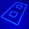 Led-Deckenlampe 2 Quadrate + Kontur 2.4M x 1.2M 120W Blau Detailing Barber Garage Gym – Bild 2