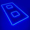 Led-Deckenlampe 2 Quadrate + Kontur 2.4M x 1.2M 120W Blau Detailing Barber Garage Gym – Bild 3
