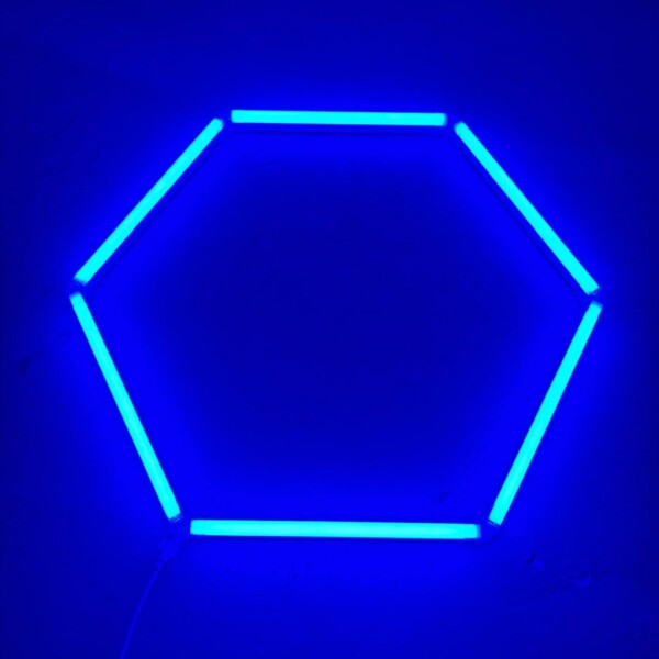 LED-Lampe 1 Hexagon Wabendecke Durchmesser 1M 36W Blau Detailing Garage Barber Gym – Bild 3