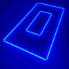 Lampe LED de plafond rectangle double 2.4M x 1.2M 145W bleu detailing garage barber gym – Image 2