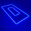 Lampe LED de plafond rectangle double 2.4M x 1.2M 145W bleu detailing garage barber gym – Image 3