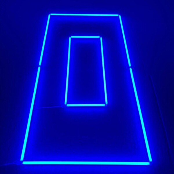 Lampe LED de plafond rectangle double 2.4M x 1.2M 145W bleu detailing garage barber gym – Image 4