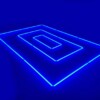 LED-Deckenlampe rechteckig dreifach 4,8M x 2,4M 345W blau detailing garage barber gym – Bild 2