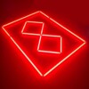 Lampada da soffitto a LED 2 quadrati allineati + contorno 2,4M x 1,2M 120W Rosso Detailing Barber Garage Palestra - immagine 3