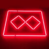 Lampada da soffitto a LED 2 quadrati allineati + contorno 2,4M x 1,2M 120W Rosso Detailing Barber Garage Palestra - immagine 4