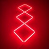 Plafoniera LED 3 quadrati allineati 2M x 0,7M 72W Rosso Detailing Barber Garage Palestra