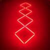 Lampe led de plafond 4 carrés alignés 2.7M x 0.7M 96W Rouge Detailing Barber Garage Gym