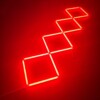 Lampe led de plafond 4 carrés alignés 2.7M x 0.7M 96W Rouge Detailing Barber Garage Gym – Image 2