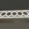 LED light 5 hexagons + rectangle honeycomb ceiling 4,8M x 1M 320W White 6500K Detailing Garage Barber Gym - Image 4