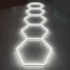 5 Hex LED Lampada da soffitto a nido d'ape 4M x 1M 156W Bianco 6500K Detailing Garage Barber Gym - immagine 4