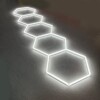 5 Hex LED Lampada da soffitto a nido d'ape 4M x 1M 156W Bianco 6500K Detailing Garage Barber Gym - immagine 2