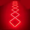 Led-Deckenlampe 6 Quadrate in einer Reihe 4M x 0.7M 144W ROT Detailing Barber Garage