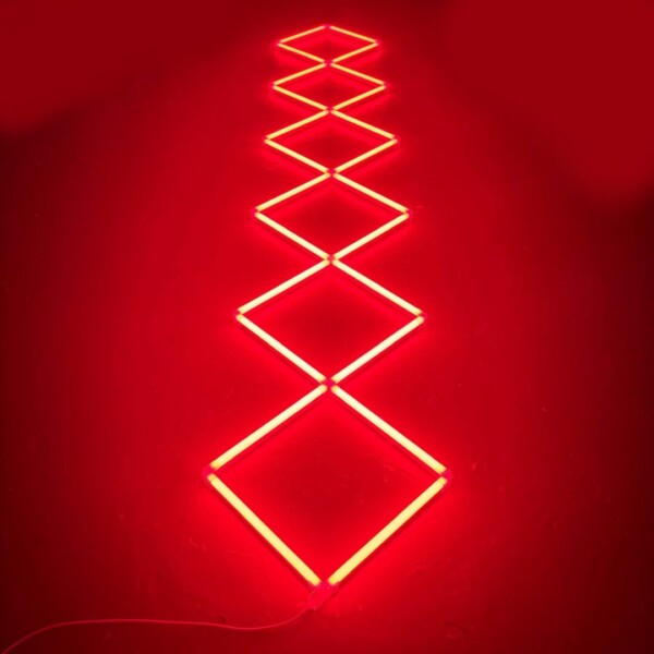 Led-Deckenlampe 6 Quadrate in einer Reihe 4M x 0.7M 144W ROT Detailing Barber Garage
