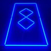 Led Ceiling Lamp 2 Squares Aligned + Contour 2.4M x 1.2M 120W Blue Detailing Barber Garage Gym - Image 2