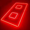 Lampe led de plafond 2 carrés + contour 2.4M x 1.2M 120W Rouge Detailing Barber Garage Gym – Image 4