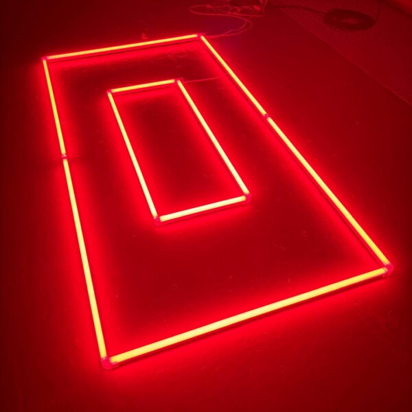 LED-Deckenlampe rechteckig doppelt 2.4M x 1.2M 145W rot detailing garage barber gym – Bild 3