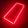 Plafoniera LED rettangolare 2,4M x 1,2M 100W rosso dettaglio garage barbiere palestra - immagine 2