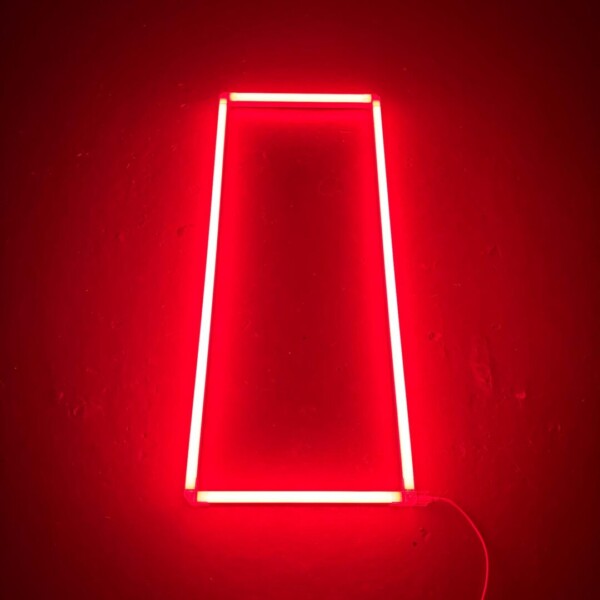 Plafoniera LED rettangolare 2,4M x 1,2M 100W rosso dettaglio garage barbiere palestra - immagine 4