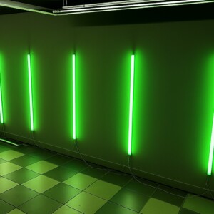 Lampe Barre LED murale Vert 120cm 16W Gym, Garage, Barber