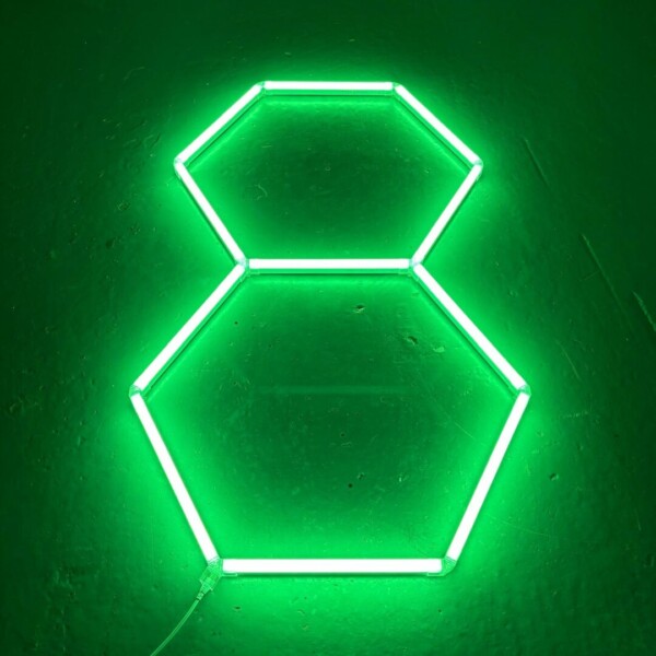 LED light 2 hexagon honeycomb ceiling 1.6M x 1M 70W Green Detailing Garage Barber Gym - Image 2