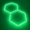 LED light 2 hexagon honeycomb ceiling 1.6M x 1M 70W Green Detailing Garage Barber Gym - Image 3