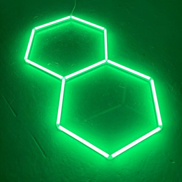 LED light 2 hexagon honeycomb ceiling 1.6M x 1M 70W Green Detailing Garage Barber Gym - Image 3