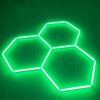 LED-Deckenlampe 3 Sechsecke gruppiert Waben 2M x 2M 130W grün Detailing Garage Barber Gym – Bild 3