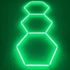 Lámpara 3 hexágonos alineados nido de abeja techo 3M x 1,2M verde 130W 6500k Detallado Garaje Peluquero - Imagen 3