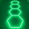 Luce LED 4 esagonale a nido d'ape soffitto 3,2M x 1M 130W verde Detailing Garage Barber Gym - immagine 2