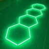 Luce LED 4 esagonale a nido d'ape soffitto 3,2M x 1M 130W verde Detailing Garage Barber Gym