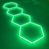 Luce LED 4 esagonale a nido d'ape soffitto 3,2M x 1M 130W verde Detailing Garage Barber Gym - immagine 3