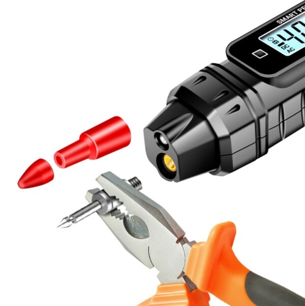 Multímetro digital inteligente bolígrafo 0-600V 10 AMP con pinza y picas + accesorios - Imagen 2