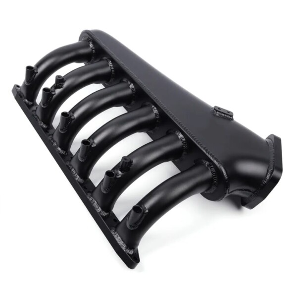 Collecteur d'admission en aluminium pour BMW M50 turbo + rampe d'injecteurs + papillon moteur 90mm kit complet Noir – Image 4