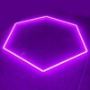 Lámpara LED 1 panal hexagonal gigante diámetro techo 2.3M 100W Rosa Detallando Garaje Peluquería Gimnasio - Imagen 3